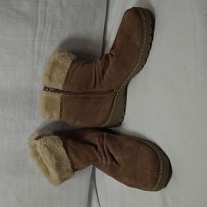 Bare Traps Bressen Brown Leather Suede Boots Women's Size 10M
